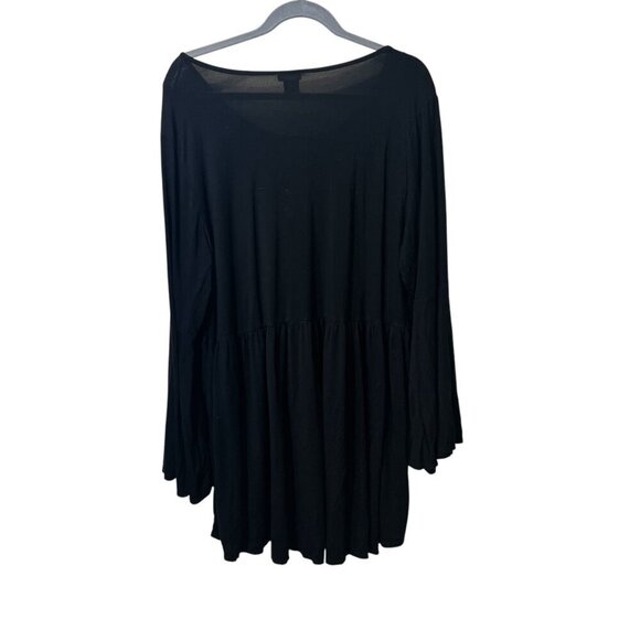 Torrid Black Long Sleeve Babydoll Tunic Top With Button Detail & Ladder size 3 - Picture 5 of 5
